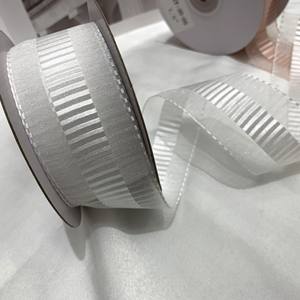 Лента для упаковки подарков и аксессуаров (1,5 дюйма), серия «Цветы», из полусатина и полуткани, для обуви, носков, бантов, производство Китай - Product Image 2