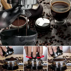 Werkseitig 53mm höhen verstellbarer Kaffee-Leveler für Zwei-in-Eins-Doppelkopf-Espresso-Verteiler und Manipulation kaffee verteiler