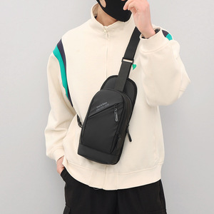 Bolso de Pecho de Nailon Impermeable Antirrobo para Hombre, con Cierre de Cremallera y Logotipo Personalizado, Portátil, de Gran Capacidad, para Exteriores - Product Image 2