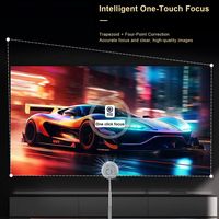 Projecteur LCD TS-6 avec cadre de levage caché, son surround 3D, haut-parleur stéréo HIFI, 1200 lumens, HD 720P, prend en charge la lecture vidéo 4K, portable