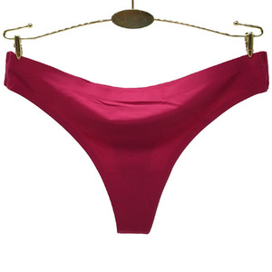 Quần Lót Liền Mạch Nylon Phụ Nữ Tóm Tắt G-<span class=keywords><strong>string</strong></span> Thongs Low Rise Đồ Lót Ice Silk Briefs Lady Đồ Lót Từ Nhà Máy - Product Image 3