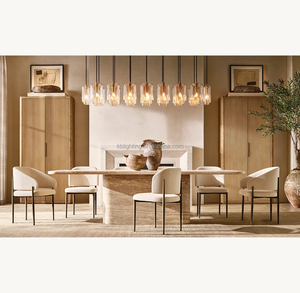 Lampadario in Vetro di Design Americano, Semplice e Unico per Soggiorno, Sala da Pranzo, Isola della Cucina, Lampadario Lineare Lungo in Vetro - Product Image 6
