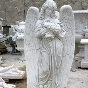 Haute qualité <span class=keywords><strong>jardin</strong></span> décoration extérieure sculpture à la main <span class=keywords><strong>Statue</strong></span> <span class=keywords><strong>en</strong></span> <span class=keywords><strong>pierre</strong></span> à grande échelle Western classique <span class=keywords><strong>ange</strong></span> <span class=keywords><strong>gardien</strong></span> Sculpture - Product Image 1