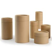 Emballage personnalisé biodégradable, boîte cylindrique en papier blanc, imprimée, pour bougies, thé et épices