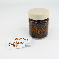 Étiquettes de luxe 3d transparentes imprimées imperméables à l'eau personnalisées Transfert UV Autocollants personnalisés de logo noir en métal en feuille d'or pour surface de tasse en céramique