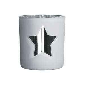 Sandra Rich chauffe-plat verre étoile 8x7cm gris - Product Image 1