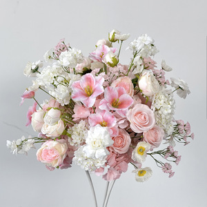 ดอกไม้ประดิษฐ์ทรงกลมสีม่วงขนาด 50-80 ซม. สำหรับตกแต่งงานแต่งงาน ตกแต่งโต๊ะ ขายส่ง - Product Image 5
