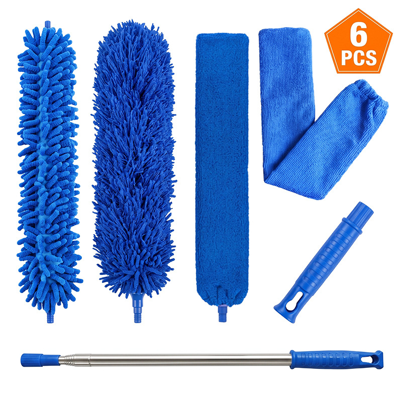 21m pole duster, chenille brush, crevice brush with cloth head,