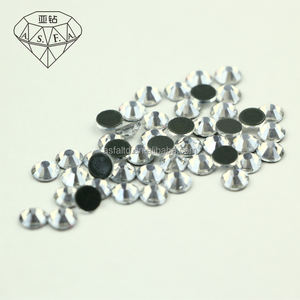 C Grado ASFA104 Plata Sharent 12 Cortes Facetas Parte posterior plana Diamantes de imitación de fijación en caliente para coser y Ropa Decoración DIY hecha a mano - Product Image 5