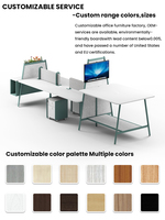 Mesa de Oficina Moderna de Doble Cara, Muebles de Oficina de Calidad Estándar, Estación de Trabajo para 2-8 Personas, Escritorios de Trabajo Óptimos, Convertibles