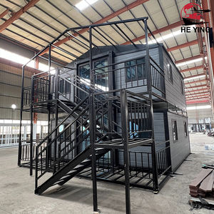 Maßgefertigte Zweistöckige Luxusvilla, Erweiterbares Doppelhaus, Mobiles Fertighaus aus Stahl, Leichtstahl-Fertigbau im Chinesischen Stil - Product Image 3