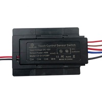 DC12 24V LED Light Supply Double Key Touch Dimmer Sensor Switch pour Smart LED Miroirs 12V
