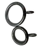 Œillets de rideau industriels traditionnels en fonte métallique antirouille, diamètre intérieur 1,5 pouce, pour fil de 6 mm, accessoires inclus