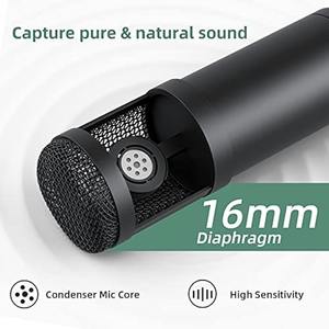 Micrófonos de estudio de condensador de grabación Usb XLR PC MIC shock mo micrófono Pod para grabación de Podcast/transmisión en vivo - Product Image 2