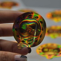 Étiquettes holographiques anti-contrefaçon personnalisées en usine, autocollants transparents, autocollants avec logo, étiquettes personnalisées pour produits, rouleaux d'étiquettes