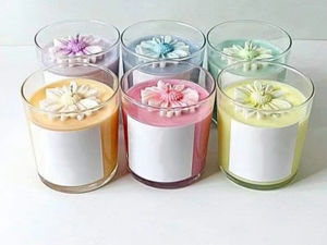 Vente en gros de bougies parfumées à la cire de soja personnalisées avec logo, faites à la main, avec fleurs - Product Image 5