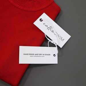 Luxury Customized <b>White</b> Hang Tag Personalized With Logo Garment Cloth T Shirt Swing Hang Tag - Product Image 2
