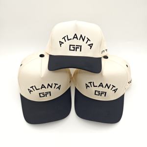 Casquette de baseball sportive en coton Oxford Dobby 5 panneaux de haute qualité avec logo brodé personnalisé, bicolore et réglable - Product Image 5