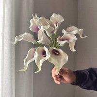 Lys Calla Artificiels de Haute Qualité 34CM – Fleurs Simulées en PU pour Décoration Maison, Photographie, Mariage et Fêtes