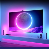USB complet certifié pour éclairage d'ambiance LED, application intelligente, capteur sonore, lumière rythmique de fond, télécommande
