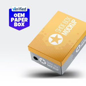 Caja de papel para zapatos OEM, embalaje de cartón de color personalizado con logotipo, caja duradera para zapatos y calzado - Product Image 1
