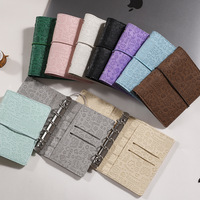 Carnet de notes portable M5 Mini en cuir PU, style imprimé mignon, pages intérieures rechargeables avec bande élastique pour usage quotidien
