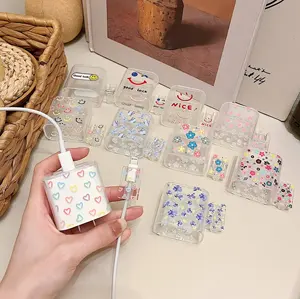 1PC hài hước mô hình sạc trường hợp đối với iPhone 15 14 13 Apple 20W sạc đầu bảo vệ tay áo và sét kết nối trường hợp - Product Image 1