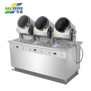 110V 220V gas tự động nấu ăn được thiết kế robot giảm nhân lực giải quyết sự thiếu hụt của đầu bếp chuyên nghiệp trống loại nồi