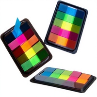 Onglets d'indexation fluorescents transparents autocollants, marque-pages adhésifs, notes pour agenda, autocollants de signalisation, lot en boîte