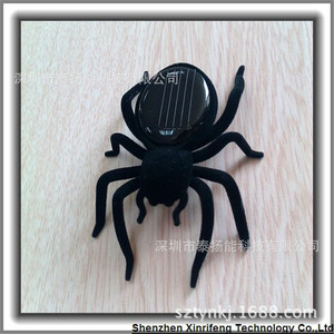 ของเล่นแมงมุมพลังงานแสงอาทิตย์ สีดำ ABS 90x60x15 มม. ของเล่นแกล้งขำขันวันฮาโลวีนสำหรับเด็ก - Product Image 2