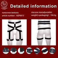 JINZHU Harnais exotique sexy pour homme, tenue à découpes, bandage ajustable, sous-vêtements érotiques pour hommes