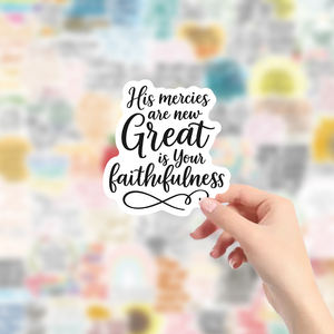 111 unids/bolsa de vinilo personalizado <span class=keywords><strong>Biblia</strong></span> Escritura <span class=keywords><strong>serie</strong></span> pegatina regalo etiqueta impermeable protección del medio ambiente embalaje premio - Product Image 6