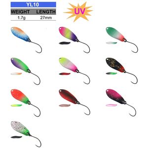 Fish king — leurre métallique UV rose avec hameçon unique, appât artificiel idéal pour la pêche au bar, à la <span class=keywords><strong>perche</strong></span> ou à la truite, spinnerbait, 1.7g, 27mm - Product Image 4