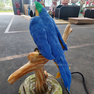 Mô hình vẹt xanh và vàng đứng trên gốc cây nhà máy động vật hoạt hình haichuan lớn giả thực tế Vẹt - Product Image 6