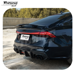 Td Phong Cách Sợi Carbon Cơ Thể Kit Đối Với <span class=keywords><strong>Audi</strong></span> <span class=keywords><strong>S7</strong></span>/A7 C8 2019 Trong Nâng Cấp Phía Trước Lip Phía Trước Bumper Canards Phía Sau Khuếch Tán - Product Image 6