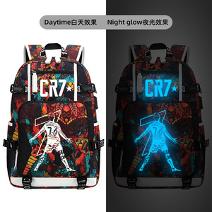 Football Star <b>Backpack</b> For Boys 14 In <b>Large</b> Capacity Waterproof Sports Bag Middle High <b>School</b> Students Unisex - Product Image 2