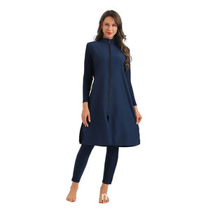Waterdichte Sneldrogende Bescheiden Moslim Badmode Vrouwen Strandkleding Islamitische Zwemkleding Badpak Lange Mouw - Product Image 2