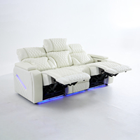 Ensemble de canapés électriques inclinables en cuir moderne 3+2, extensibles, pivotants, pliables, modulaires, avec massage, charge sans fil et haut-parleur Bluetooth