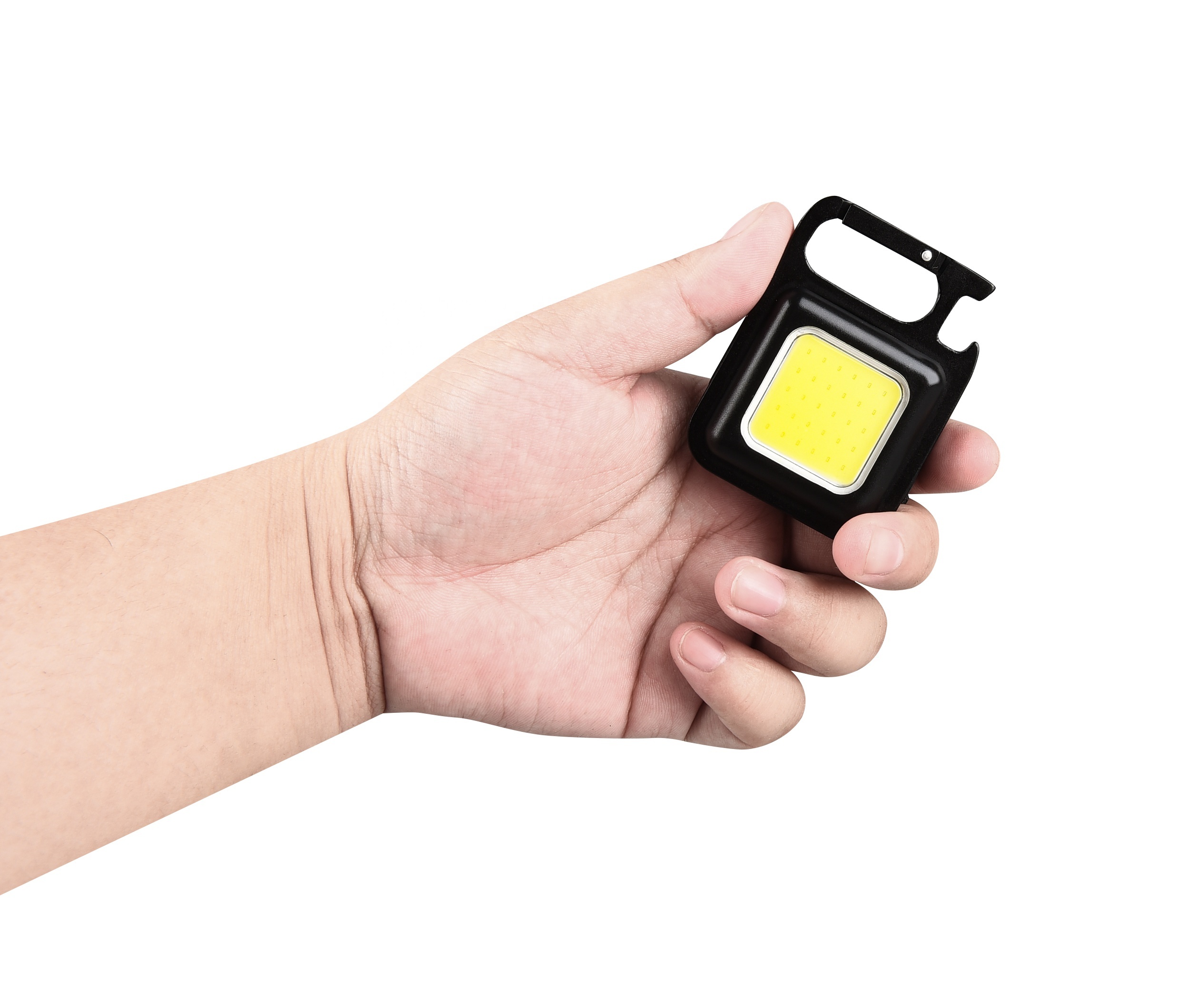 Small Size Pocket Rechargeable DC COB Led Work Light Magnetic Mini Key Chain Flashlight 500Lm Brightness Aluminum