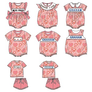 โรงงานผลิตเสื้อผ้าเด็ก Yihui รับผลิตตามแบบ ชุดรอมเปอร์เด็กแบบยูนิเซ็กซ์ สำหรับวันเกิด ผ้าถักลายพิมพ์ แขนสั้น ดีไซน์น่ารัก ตกแต่งด้วยลายปักมือ สำหรับฤดูร้อน - Product Image 3