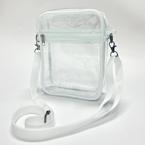 40s Thickness Clear PVC Stadium Approved Crossbody <b>Messenger</b> Purse Different Color Transparent Shoulder Sling <b>Bag</b> - Product Image 2