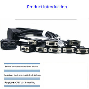 สายเคเบิล OBD ตัวผู้ 8x DB9 ตัวเมีย RS232 แบบหลายพอร์ต สำหรับเชื่อมต่อระบบวินิจฉัยยานยนต์ สายรัดสำหรับการโปรแกรม ECU การทดสอบ CAN Bus - Product Image 2