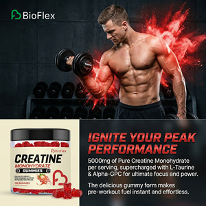 BioFlex Venta al por Mayor OEM Marca Blanca Gomitas de Monohidrato de Creatina de Osito 5000mg Pre-Entrenamiento Impulso de Energía Suplementos de Gomitas de Creatina - Product Image 2