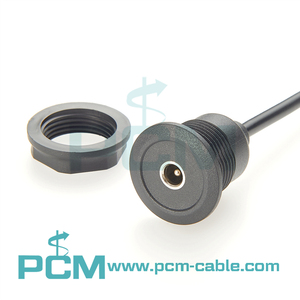 Montaje en panel redondo 5,5mm 2,1mm DC Barril Jack Cable de extensión Montaje en gabinete Cable de alimentación CC - Product Image 3