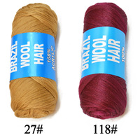 25 mètres de laine brésilienne de 70 g pour les tresses, fil acrylique pour le tricot à la main et à la machine, fibre haute température