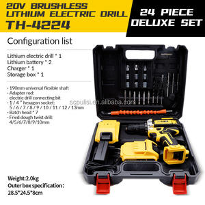 21V nuovo Set di trapano a percussione elettrico Cordless 2 batterie include <span class=keywords><strong>Driver</strong></span> OEM caratteristiche supportate trapano a martello rotativo - Product Image 6