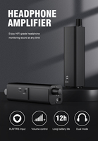VOXFULL P3 Headphone profesional, penguat Headphone profesional ultra-kompak, Monitor dalam telinga mendukung pengisian daya USB C