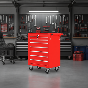 Caja de herramientas rodante Db 7 con ruedas, carrito de herramientas multifuncional para mecánico, gabinete de almacenamiento para garaje - Product Image 2