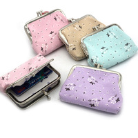 Logo Kustom 4 Inci PU Kantong Koin Dompet Wanita Kunci Ganda Tas Kosmetik Gesper Tas Clutch Tas Lipstik Penutupan Snap