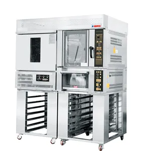 Commercial Bakery Equipment Electric Combined Ovens 6 Trays 400*600 Mm Plus Rack